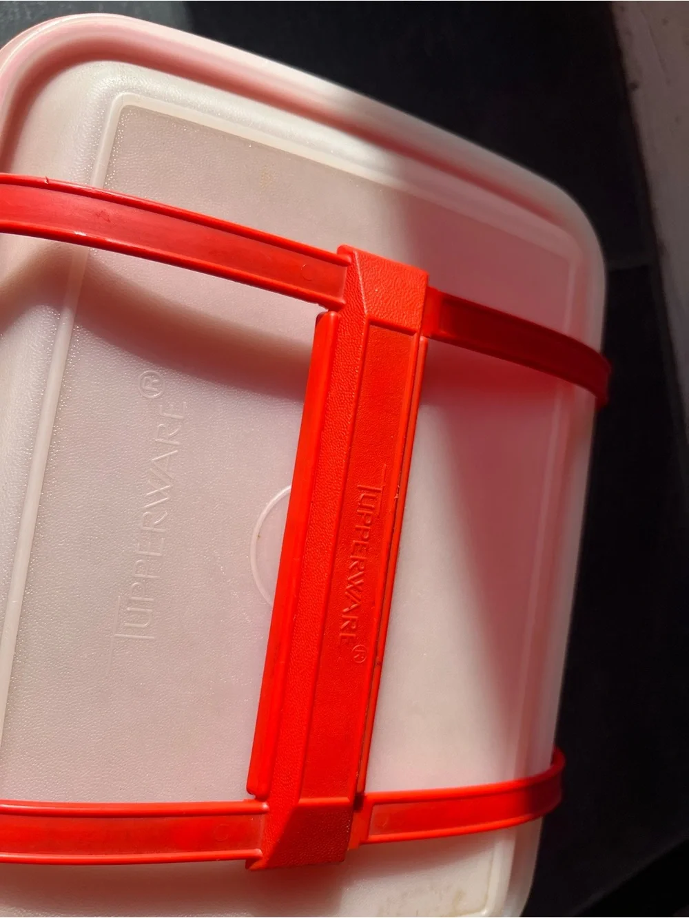 Lovely Vintage 60’s 70’s Bright Retro Red Lunch Box Set
